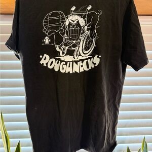Vintage 90s Sharp Healthcare Roughnecks Graphic Tee USA made Hanes Beefy Large